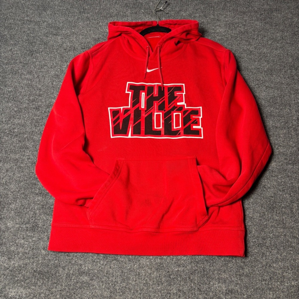 Nike Hoodie Mens Small Red The Ville Jason Graphic Pullover 598437-657 - Picture 3 of 16